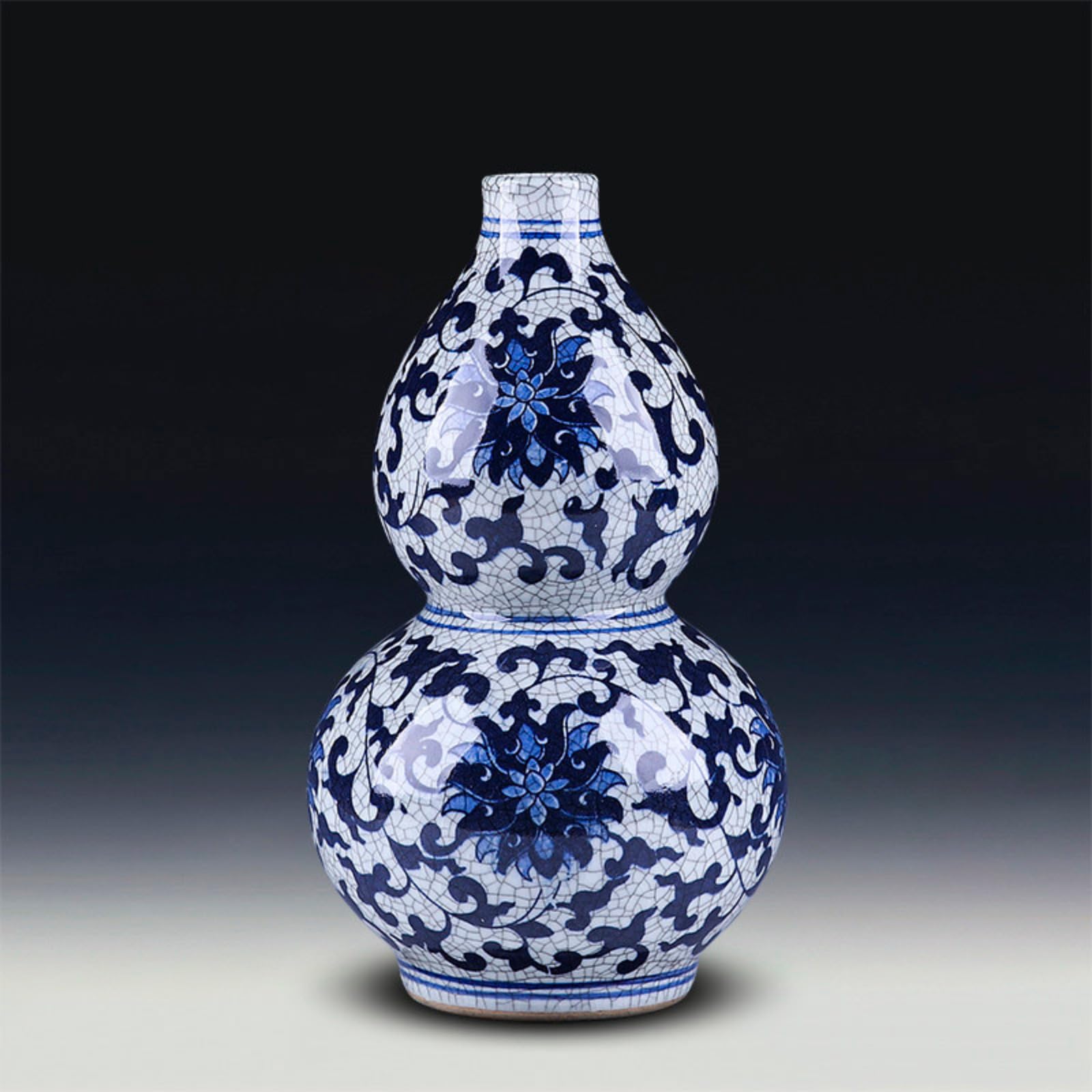 Vase en céramique de Jingdezhen bleu et blanc 30 cm, l'ornement idéal à offrir