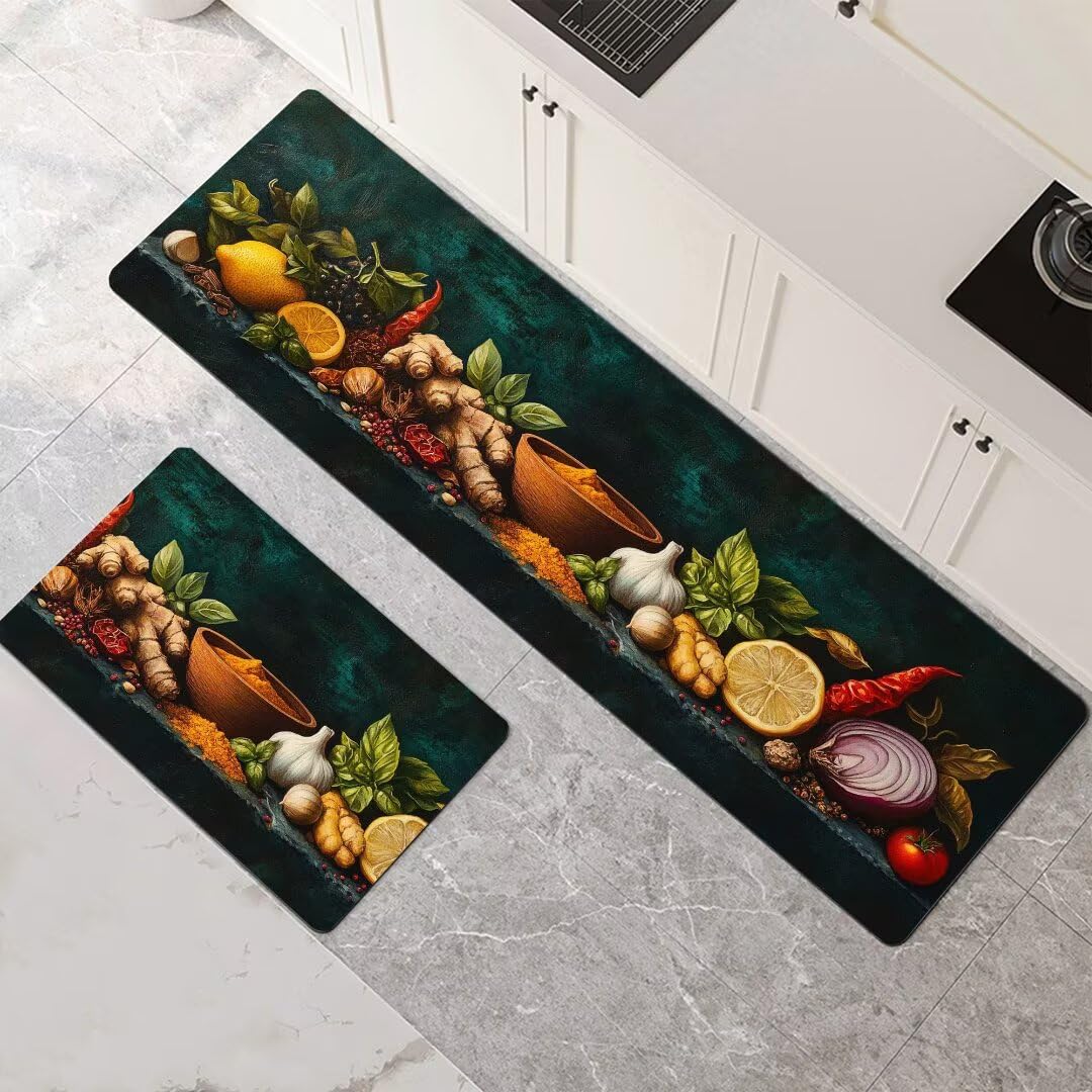 Alfombra cocina antideslizante lavable 2 piezas antracita para baño y lavandería