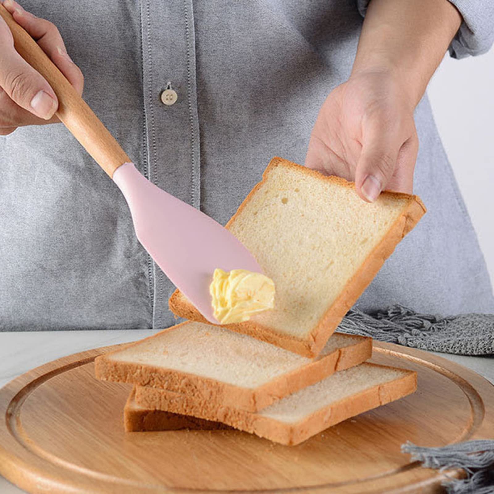 Szpatułki i łyżki kuchenne, zestaw łyżek Zestaw przyborów kuchennych Silikonowe przybory kuchenne Skrobak Szczotka do oleju Trzepaczka do jajek Łopatka Naczynie kuchenne Naczynia uniwersalne(13pcs Pur