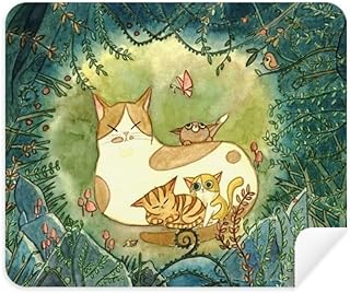 Miaoji Painting Cat Faly Fantasy Cleaning Cloth Screen Cleaner 2pcs Suede Fabric