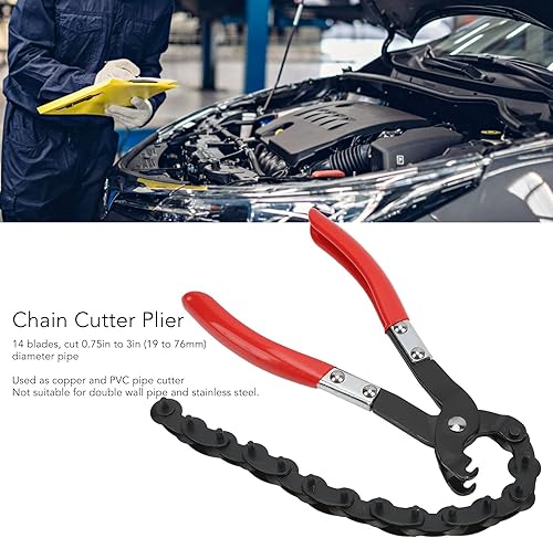Miniatura 4 de Cortador de cadena de tubo de escape de 14 ruedas Cortador de escape automotriz Alicates de corte de tubo de escape Herramienta de reparación