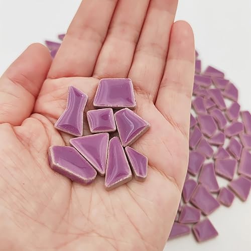 Vista 65 de Azulejos de mosaico de cerámica de 7.05 oz para manualidades, azulejos de mosaico de porcelana de 0.2 x 0.8 pulgadas para decoración del hogar