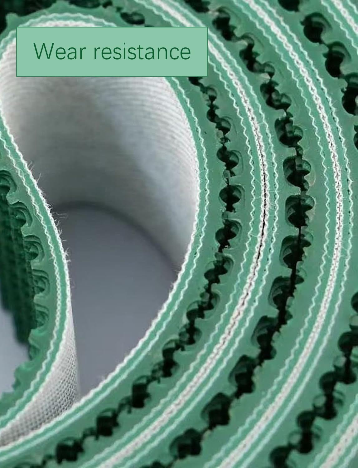 Cinta transportadora industrial de PVC verde de 4 mm de grosor, 120 x 280 cm, material resistente para un transporte eficiente