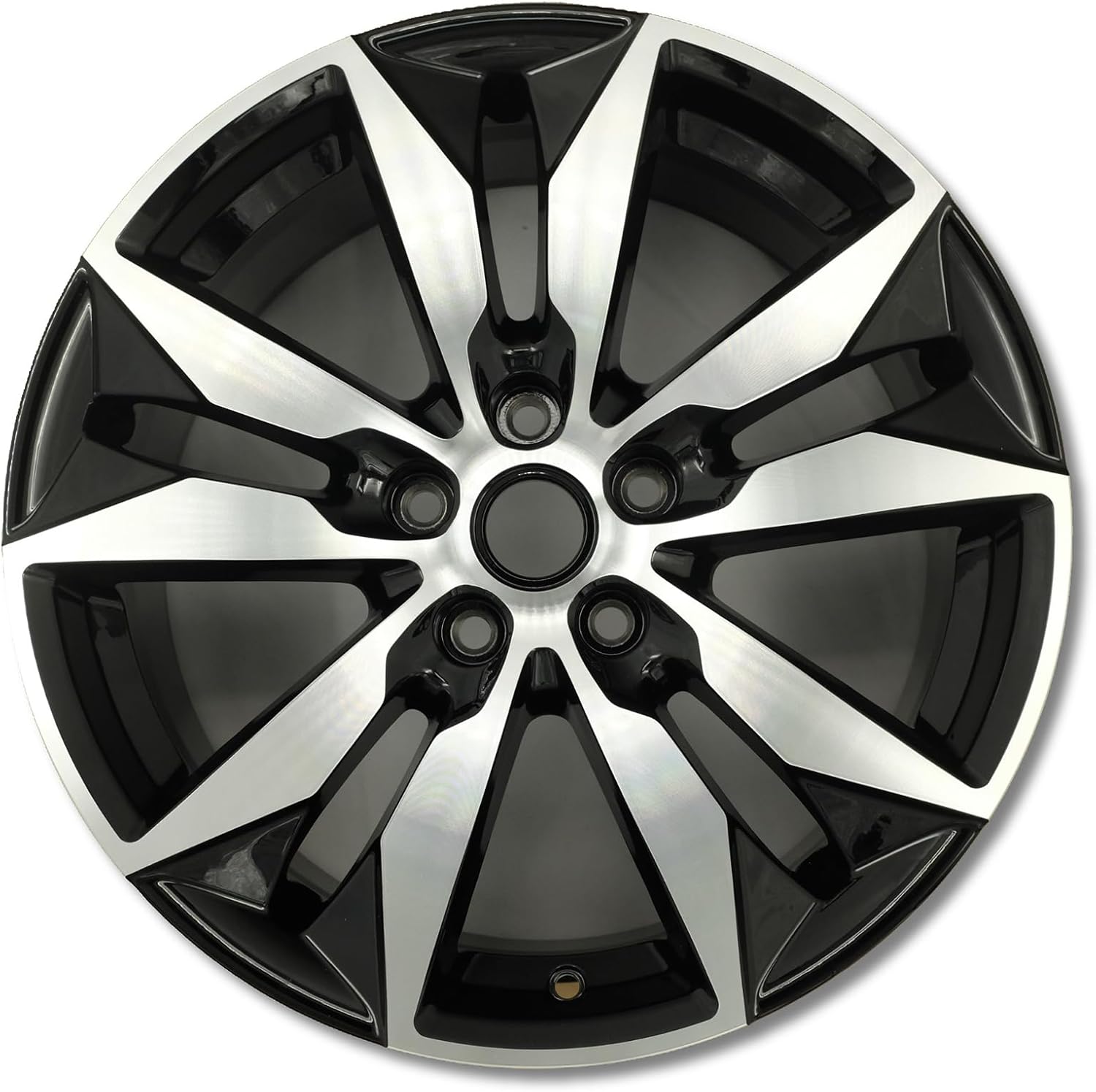 New Single 18" 18x8.5 Inch Alloy Wheel for 2016-2024 Chevy Malibu | OEM Design Replacement Rim | Machined Black | Direct Fit - OE Stock Specs | 5716
