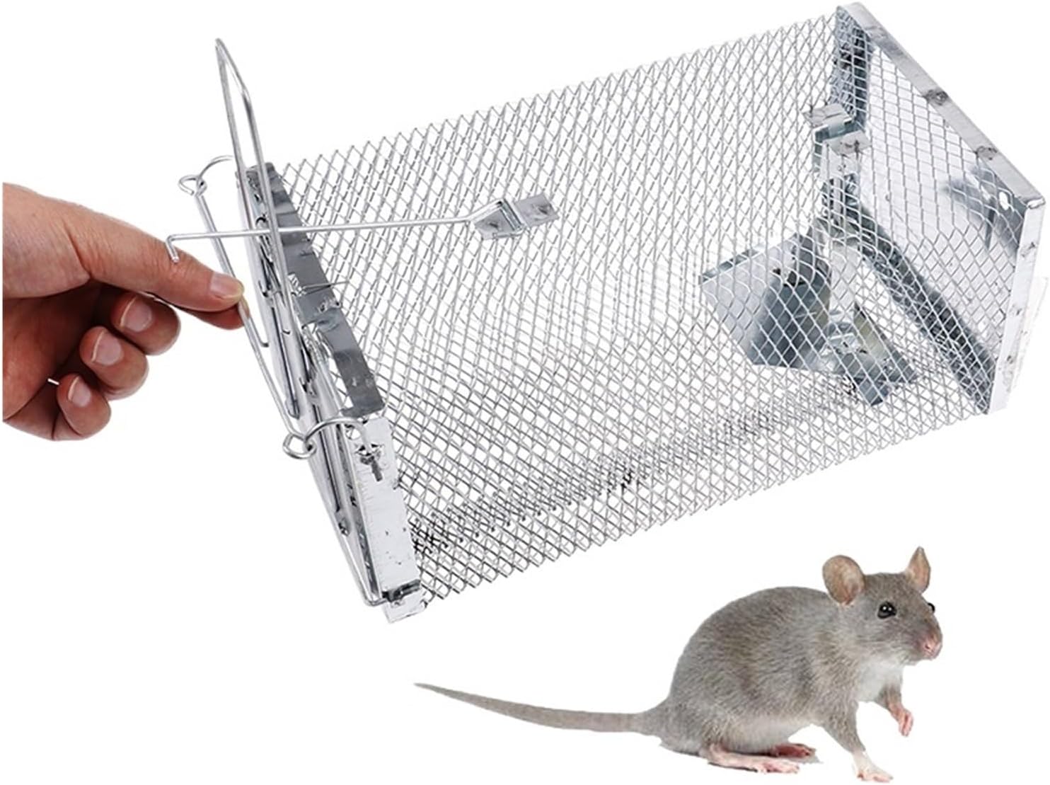 Rat Traps,Automatic Cycle Mouse Trap Household Efficiency Mousetrap Large Space Automatic Rat Snake Trap Cage Safe