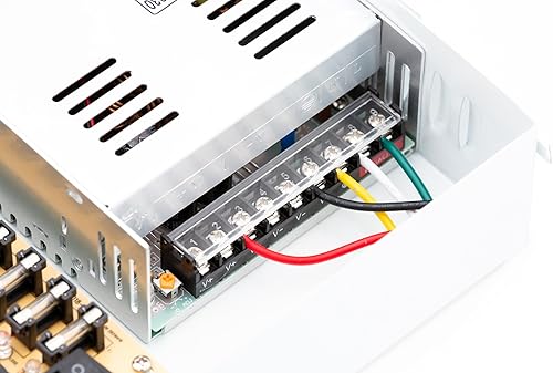 Miniatura 8 de Ares Vision Caja de metal con fuente de alimentación de 9 canalespuerto de 10 amperios, 12 V CC 110 V, fusionada individualmente para CCTV, LED y