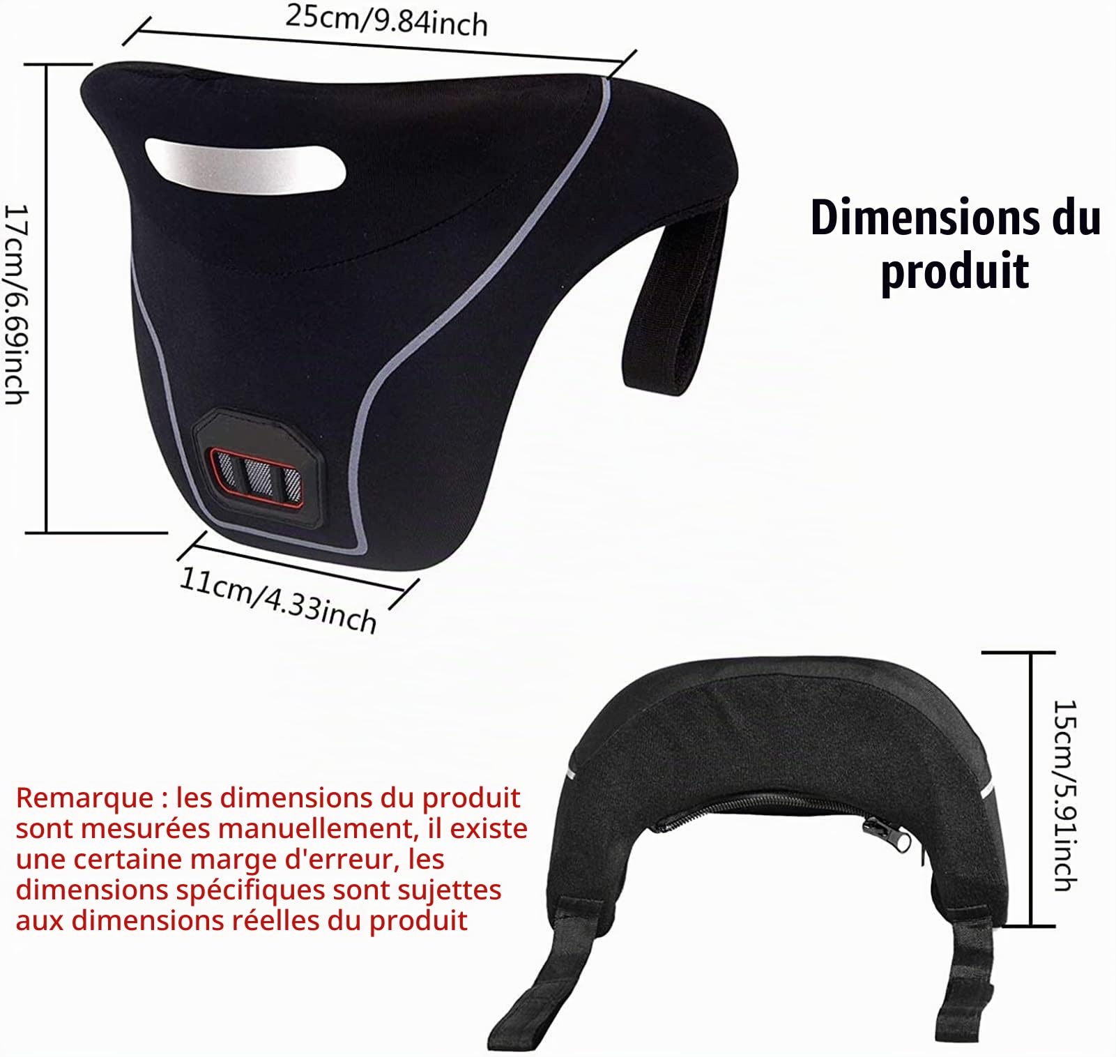 Minerve de sécurité pour Course sur Route, Engrenages de Cou de Moto, minerve de Motocross pour Adulte avec Bande réfléchissante, soulage la Fatigue du Cou pour Les Courses Longue Distance