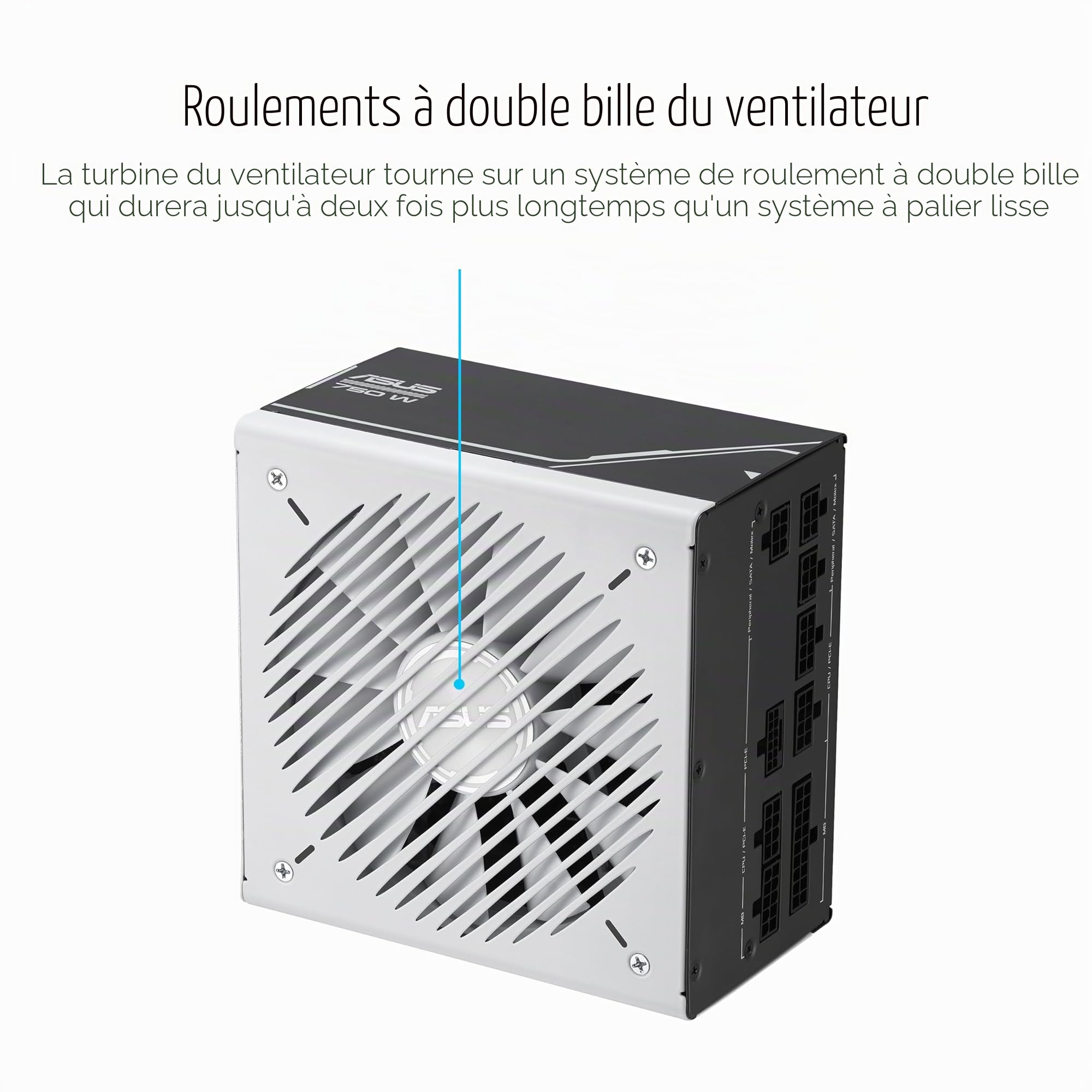 ASUS Prime AP-750G – Bloc d'alimentation PC (750 Watt, 80 Plus Gold, ATX 3.1 Compatible, PCIE 5.1, Ventilateur Double roulement à Billes)
