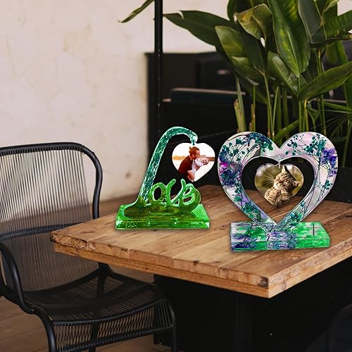 Miniatura 7 de 2 moldes de resina para marco de fotos, molde de resina de corazón para marco de fotos, moldes de silicona grandes para fundición de resina, molde