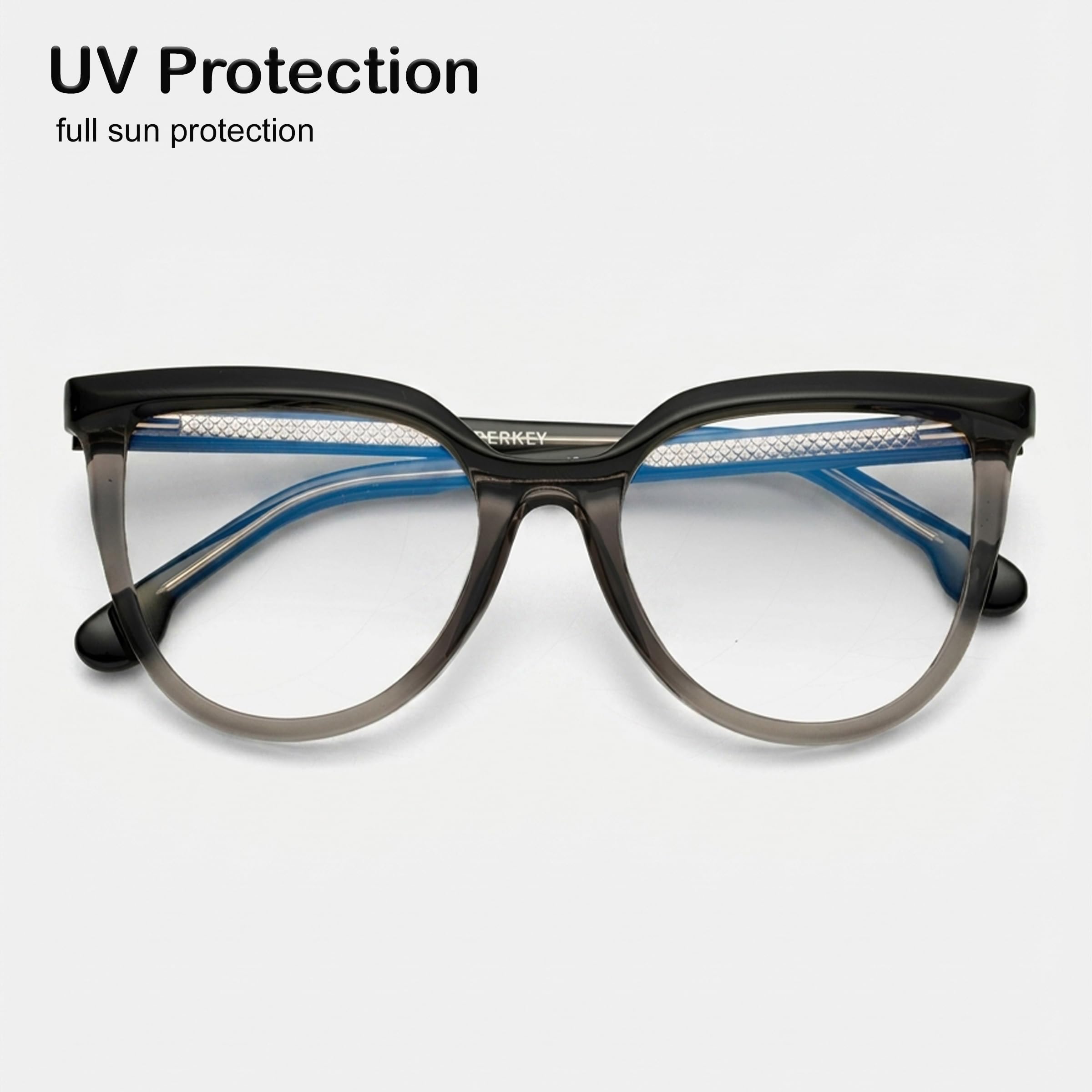 PERKEY Occhiali da vista per computer da donna con blocco della luce blu Cat Eye