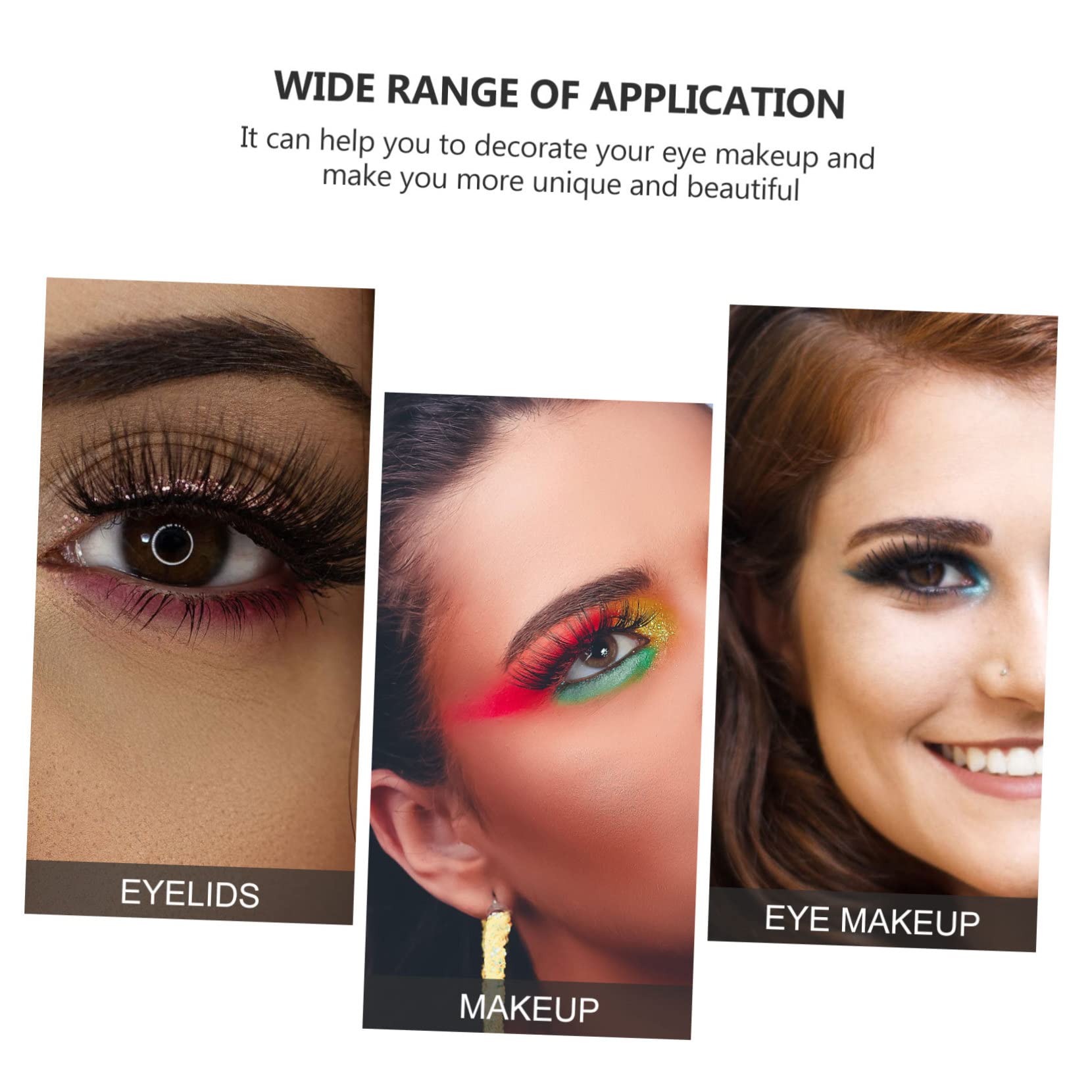 FRCOLOR 160paia Eyeliner Stickers Riutilizzabili Per Makeup Veloce Di Adesivi Per Ombretto Colori Facili Da Applicare e Leggeri Per Uso Quotidiano e Viaggi