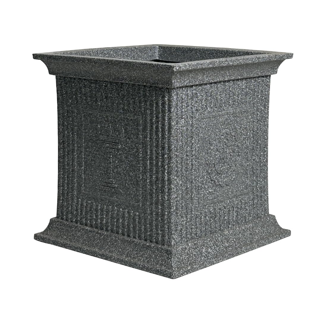 Harshdeep Tulasi Pots for Home - Indoor Outdoor Balcony Garden Decorative Roto Molded UV Resistant Light Weight Unbreakable Flower Pot (Gray Stone)