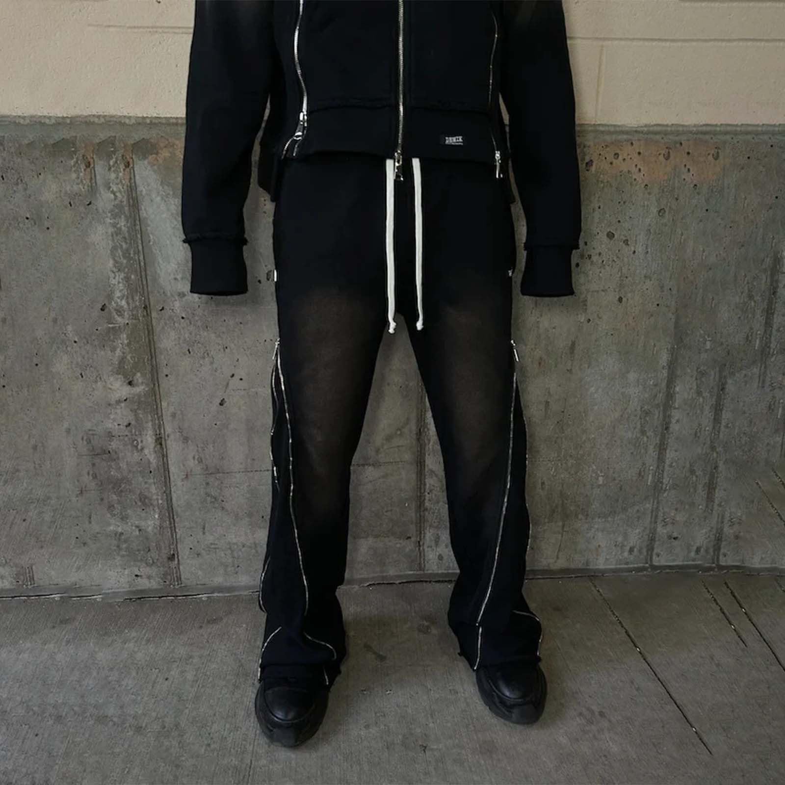 Generico Pantaloni Jogging Uomo Leggeri,Pantalones Deportivos Holgados para Hombre con CordóN Y Pierna Ancha Pantalones Sueltos para Yoga Gimnasio