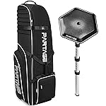Partage Golf Travel Bag with Support System, Golf Travel Case for Airlines, 900D Heavy Duty Oxford -Black