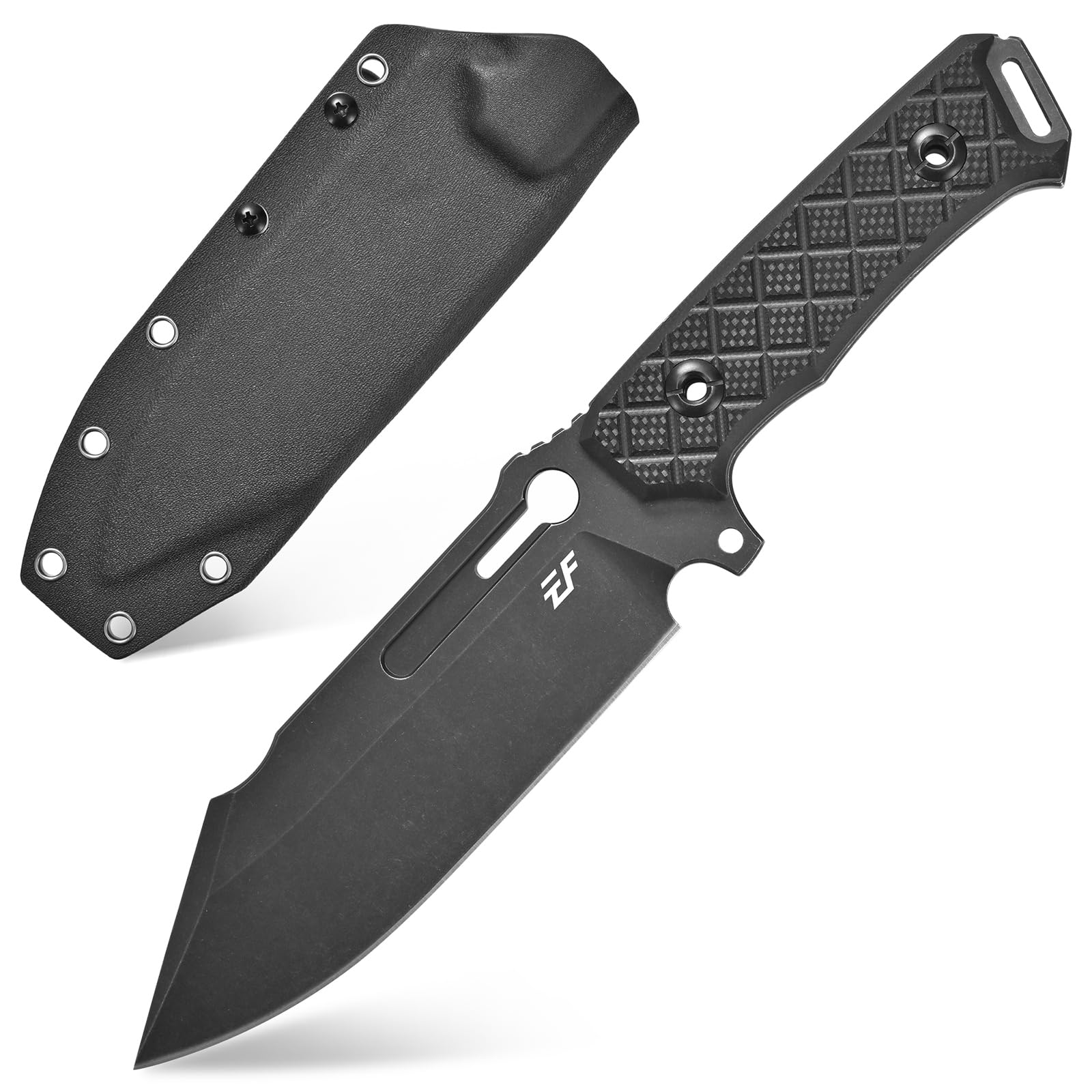 Eafengrow EF157 Fixed Blade Knife Sleipner Stainless Steel Blade Full Tang G10 Handle EDC Straight Knifes for Working Camping Hunting Adventure