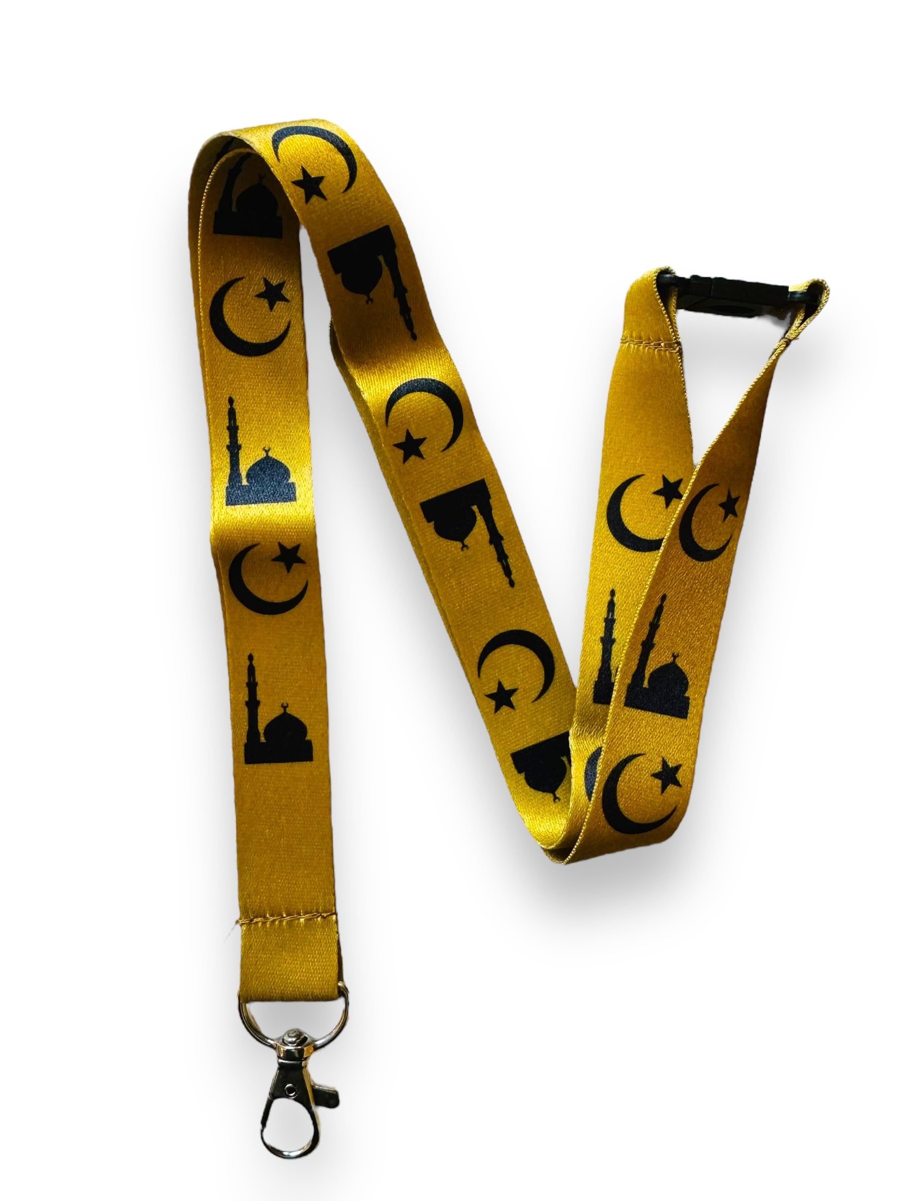 Pac Supplies Global Gold Religious Lanyard/Badge Holder With Breakaway Clasp (Muslim)