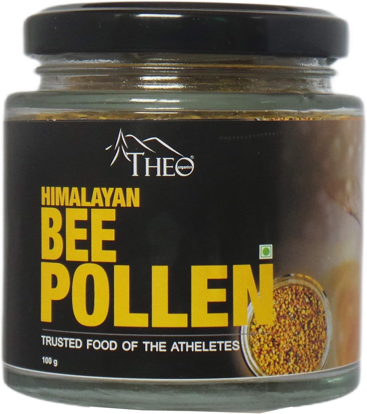 Theo Organics Bee Pollen - - Himalayan Bee Pollen | Natural | Immunity Booster | Anti-Oxidant | Honey Pollen | Pollen Granules | Protein | Energy & Endurance | Food of Athletes - 100 Grams
