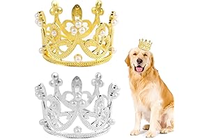 2Pcs Pet Crown Perfect for Small Dogs