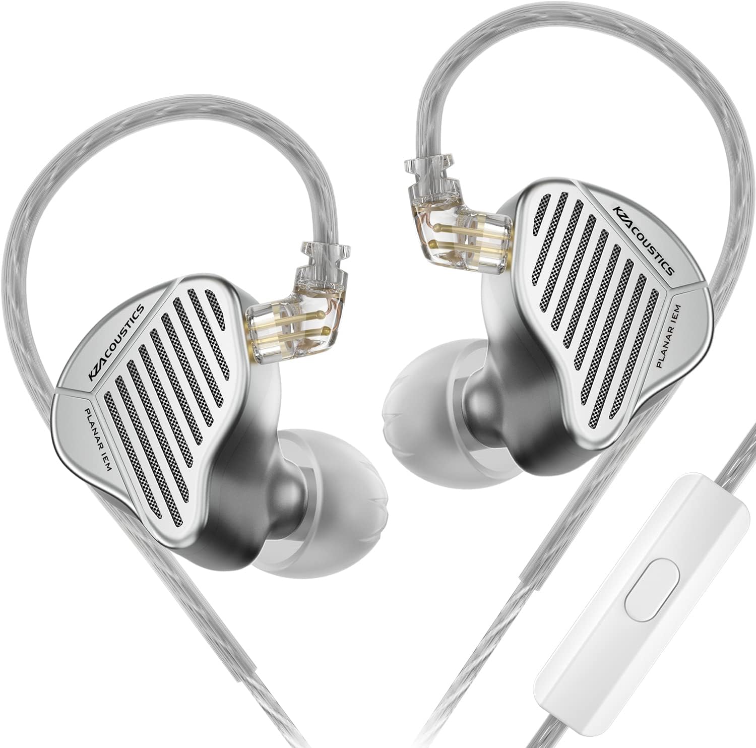 KZ PR1 in-Ear Headphones Earbuds, Large Planar Drivers HiFi Wired Earphones/Headsets for Music, KZ IEM Ear Buds for Audiphile (HiFi Edition, with Microphone)