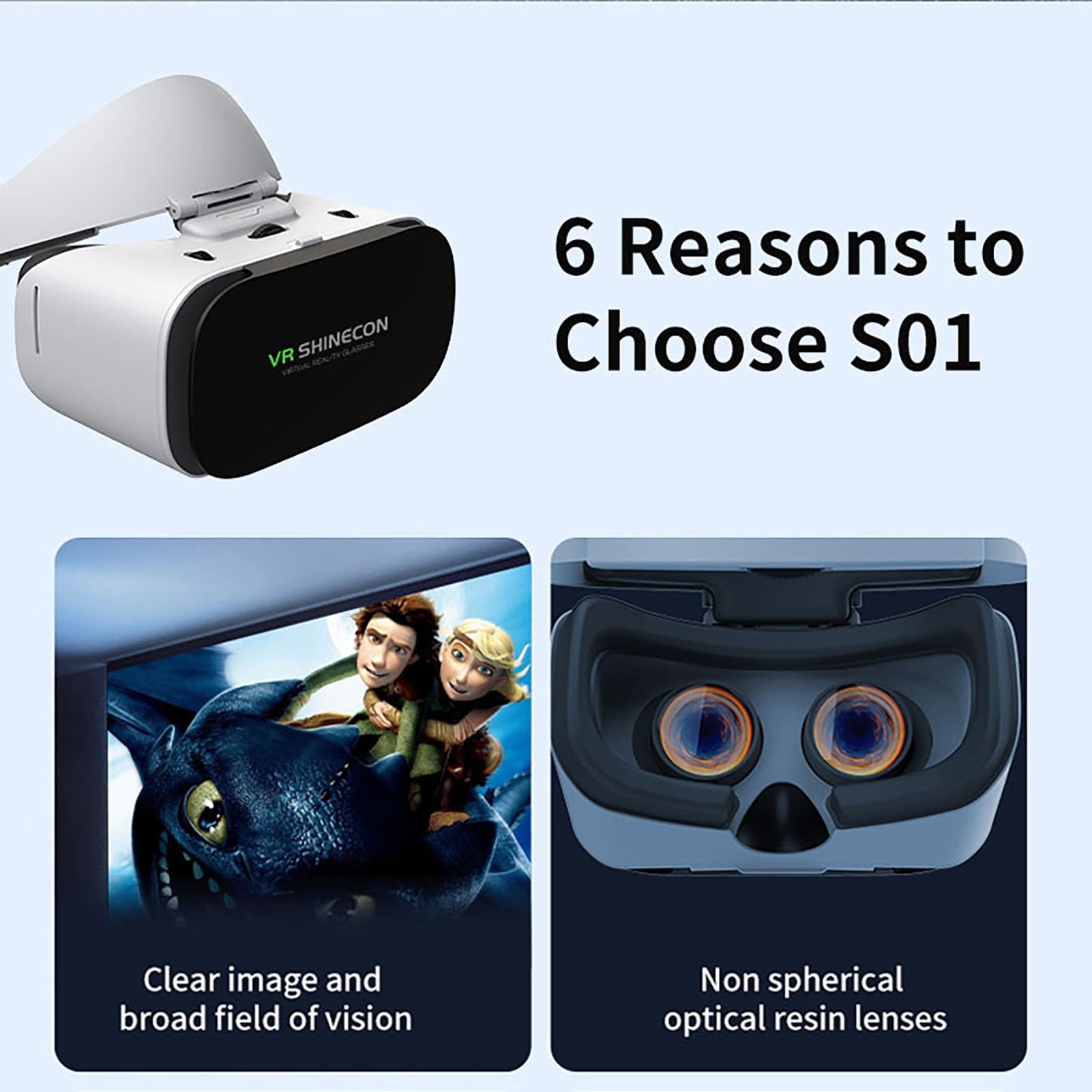 Amazon.co.jp: コントローラー付き電話用 VR ヘッドセット、バーチャル