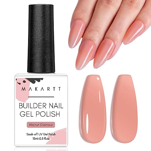 Makartt Builder - Esmalte de uñas en gel 7 en 1 multifuncional para construcción de ápice, coloración, capa base de goma, fortalecedor de uñas, gel