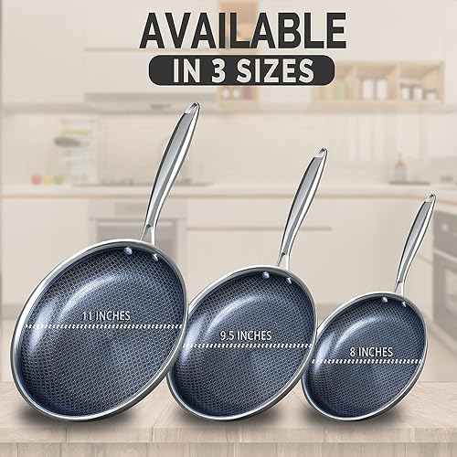 Miniatura 4 de THE COOK'S COMPANY Sartén antiadherente, sartén prémium para cocinar todos los días, sartén antiadherente para una fácil limpieza, sartén duradera