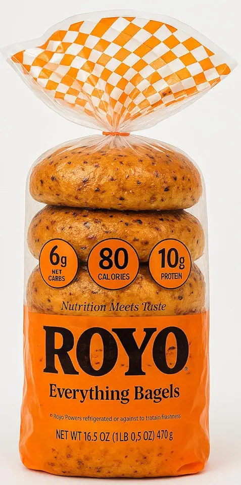 keto-Friendly Bagels, Everything Bagels, Low Carb (1 Pack, Everything Flavor)