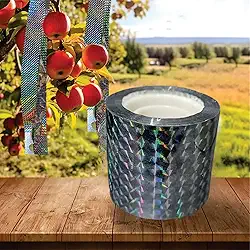 Fita Refletiva Espanta Pássaro Pombo Sacada Jardins Plantações 45m Espelhada