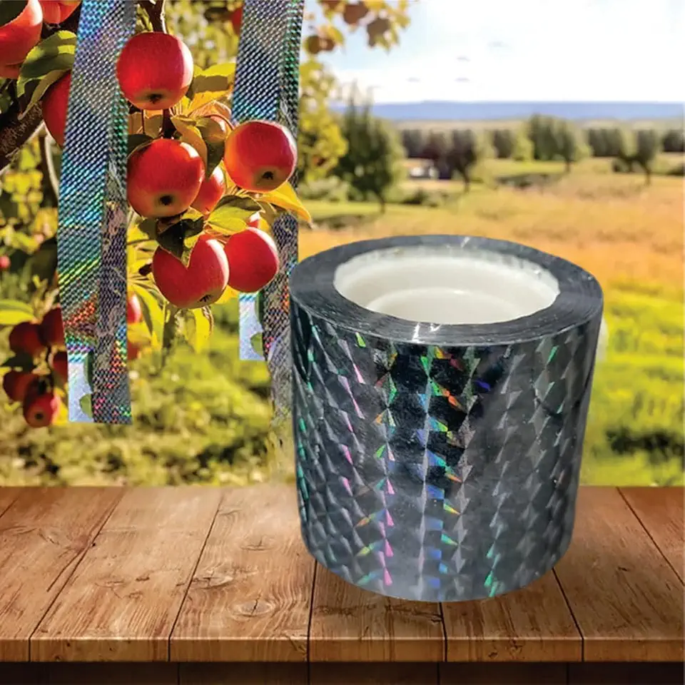 Fita Refletiva Espanta Pássaro Pombo Sacada Jardins Plantações 45m Espelhada