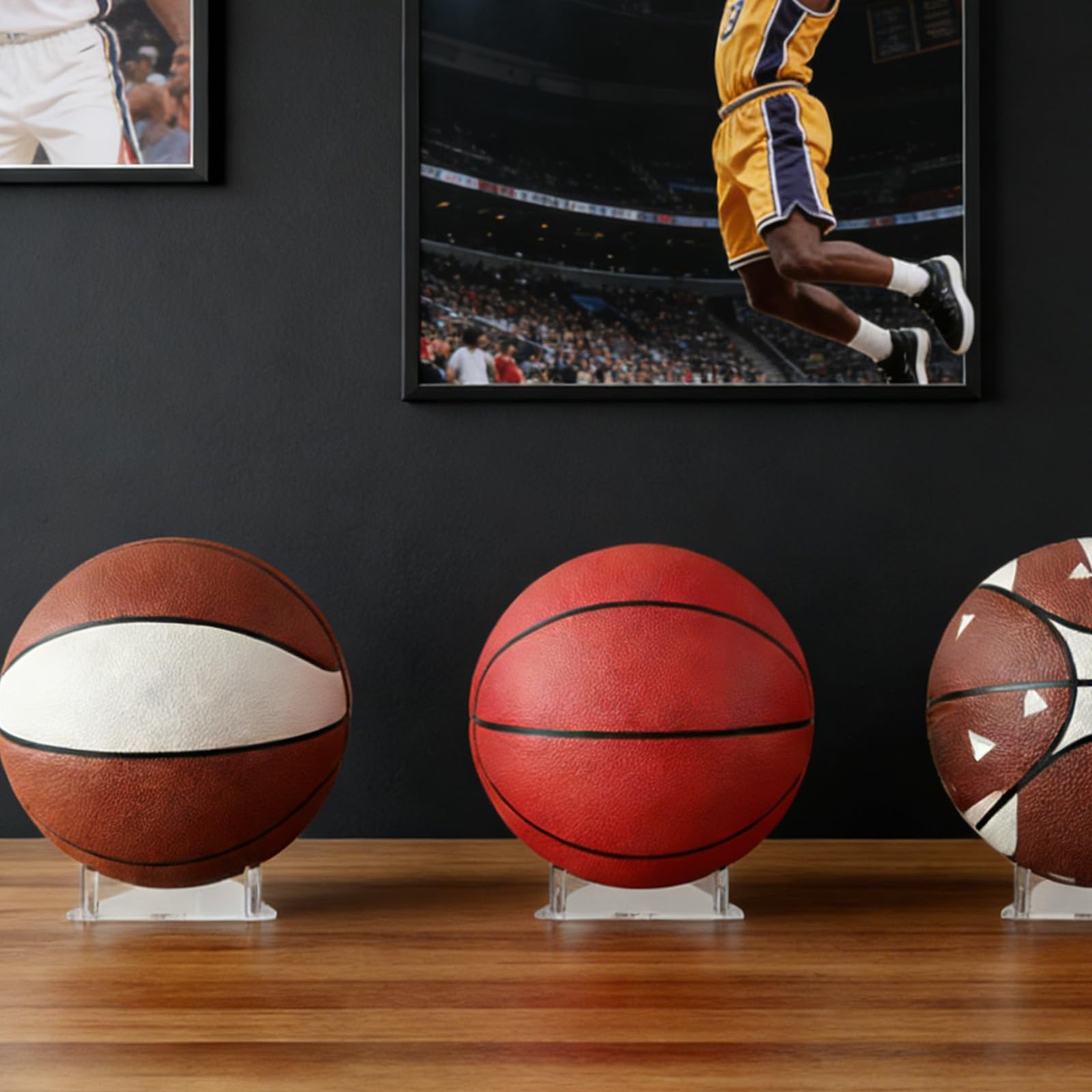 Soporte para pelotas acrílico transparente para voleibol