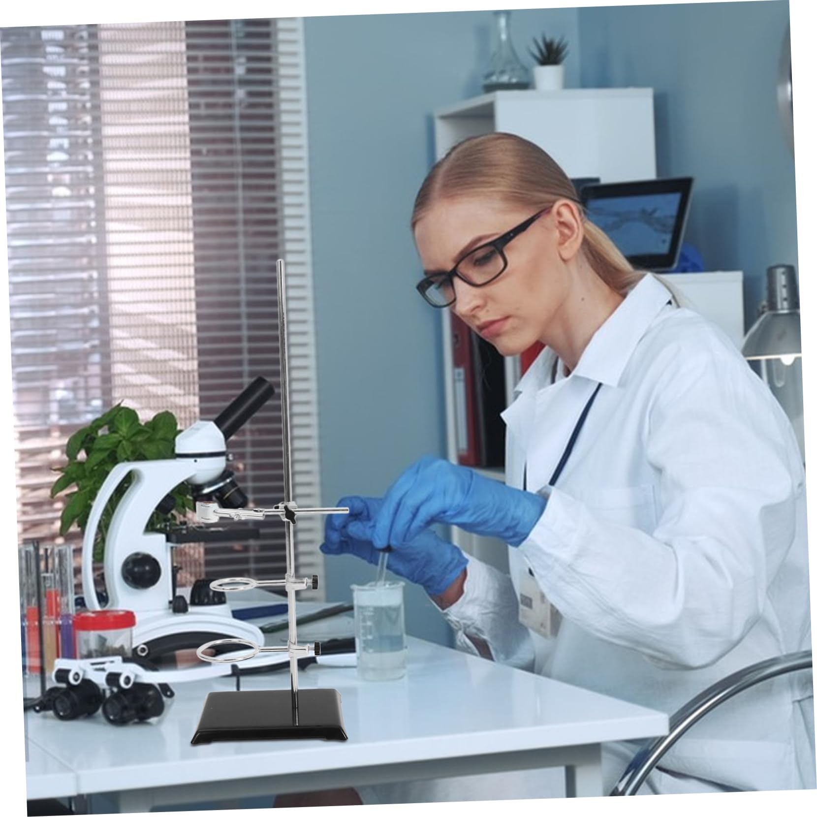 Alipis Supporto da Laboratorio Morsetto Supporto per Attrezzature Metallico per Esperimenti Chimici