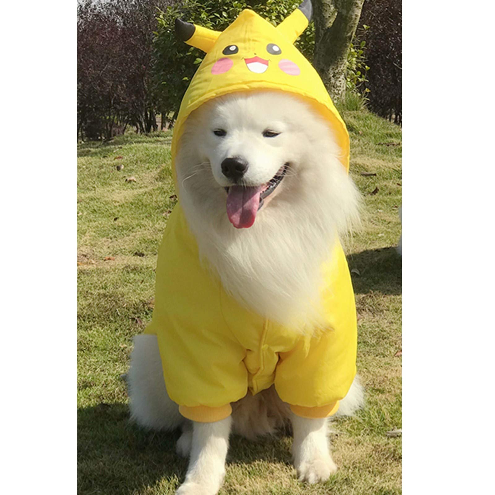 Amazon Co Jp 中型 大型犬用服 サモエドゴールデンレトリバーペット二本足秋冬服 ピカチュウ変身服 ペット用品 Amazon Co Jp 中型 大型犬用服 サモエドゴールデンレトリバーペット二本足秋冬服 ピカチュウ変身服 ペット用品