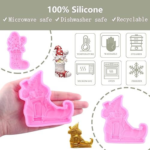 Miniatura 10 de ZiXiang Molde de silicona para pastel de árbol de Navidad, fiesta de cumpleaños, bricolaje, decoración de pasteles, decoración de cupcakes, arcilla
