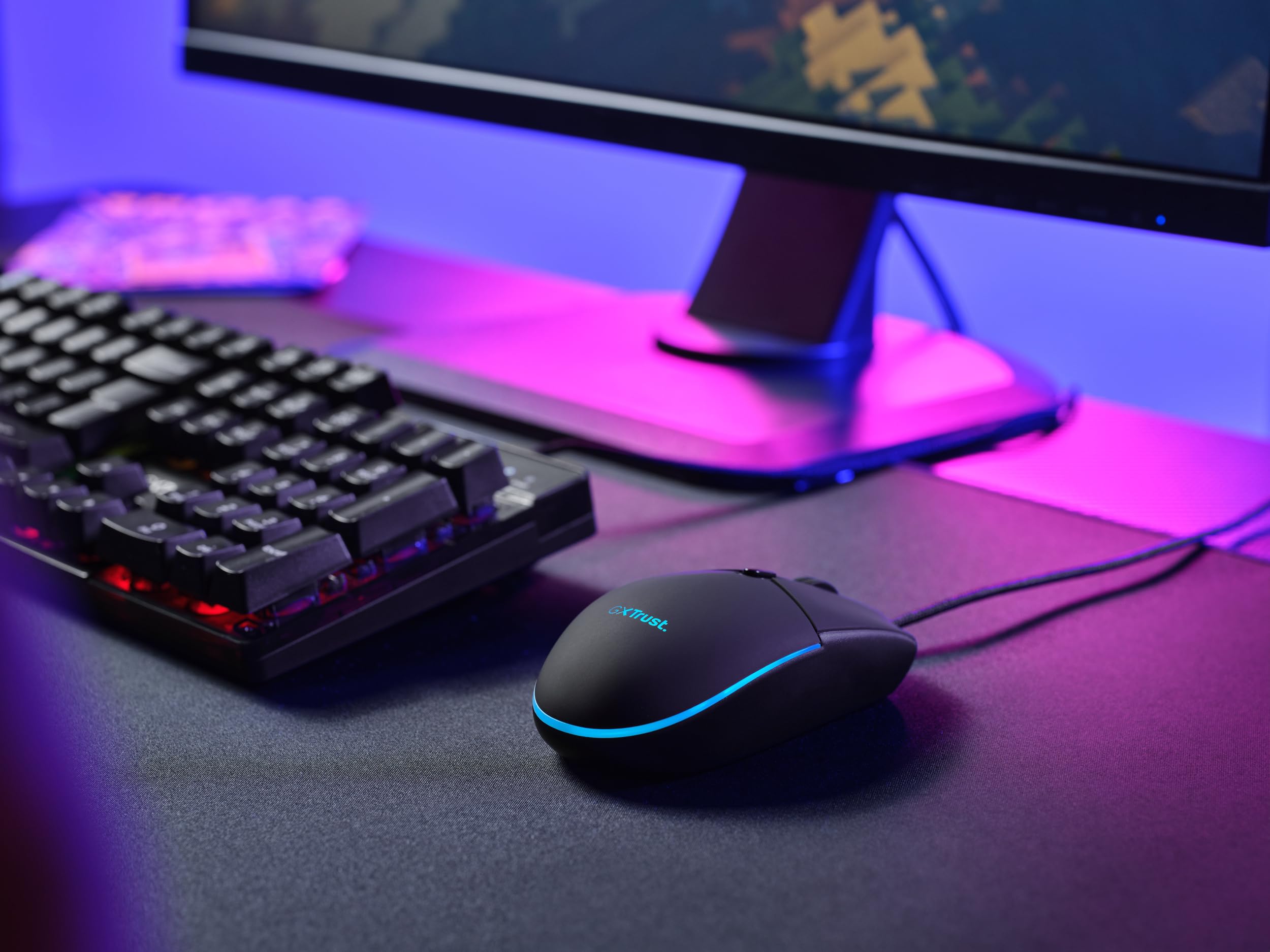 GXTrust 838 Azor Teclado Gaming y Ratón con Cable QWERTY Español, Iluminación LED, 800-3000 dpi, Anti-Ghosting, Pack Gamer para Juegos Windows Mac PC Ordenador Portátil - Negro — view 8