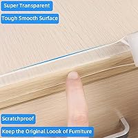 Vista 4 de Tira protectora de borde transparente, 1.57 pulgadas x 9.84 pies, cinta de cubierta de borde afilado, protectores autoadhesivos para puertas