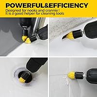 Vista 4 de Holikme Cepillo de taladro de 6 piezas con cabezal multiusos y cabezal de lechada, cepillo de limpieza de hendiduras, juego de accesorios de cepillo