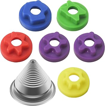 5 Pcs Lawn Mower Blade Balance Adapter with Precision Blade Balancer Compatible with Stihl O-regon Troy and Most Lawnmower Blades for Outdoor Courtyard Garden Grass