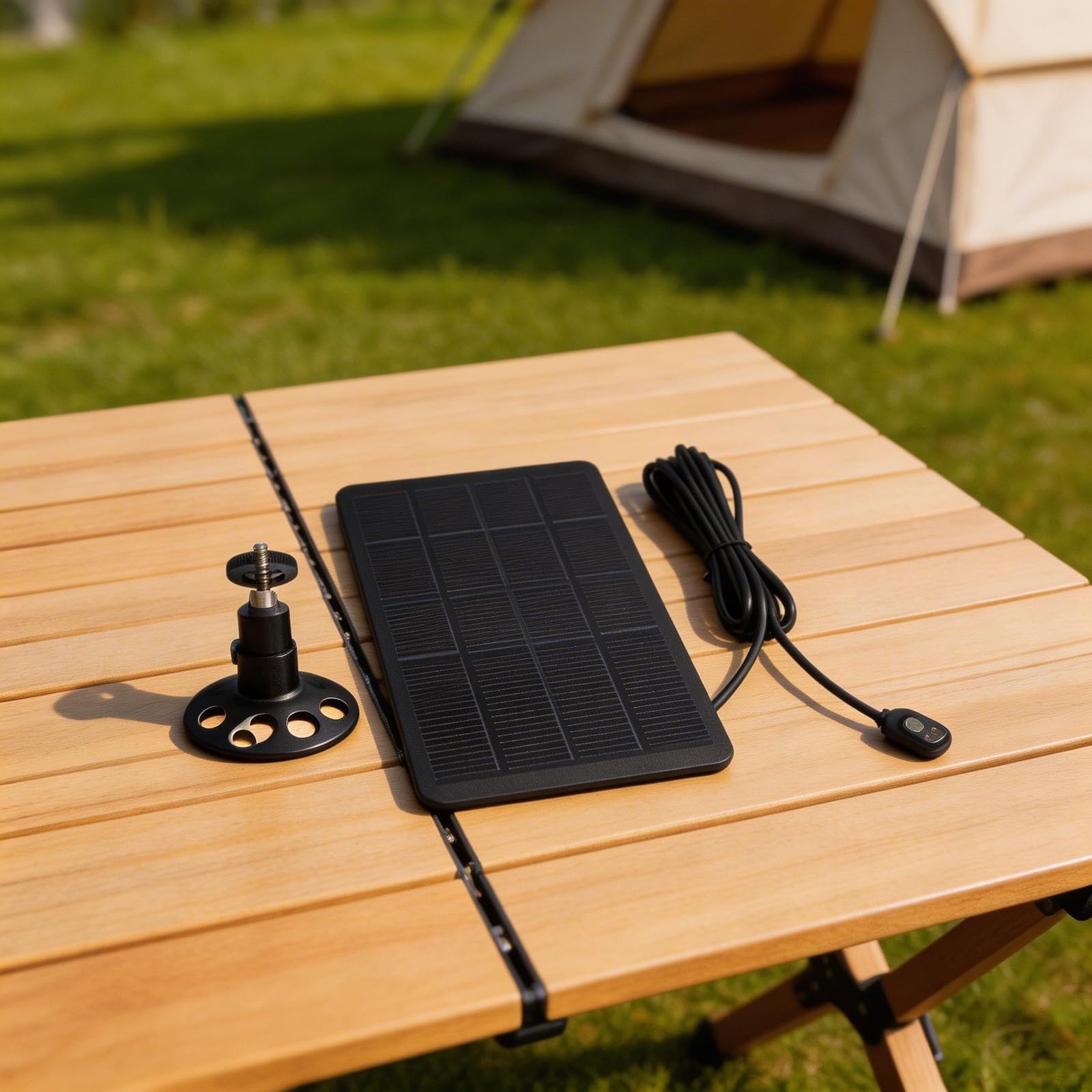 Odporny na warunki atmosferyczne panel słoneczny do kamery bezpieczeństwa Arlo, do użytku na zewnątrz, moduł solarny 4 W, przewód Floodlight Pro 3, 5S (czarny)