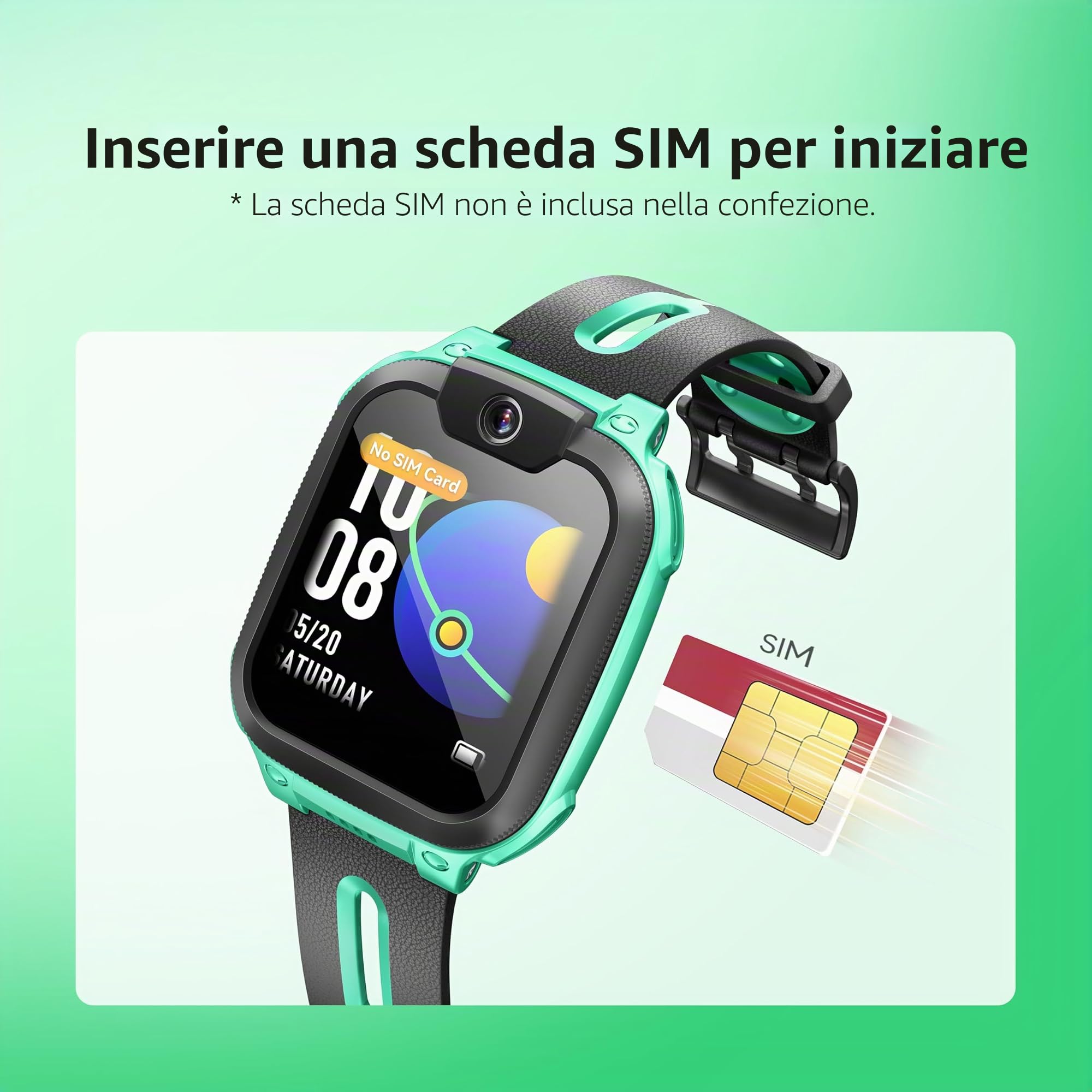 imoo Z1 smartwatch per bambini, smartwatch, smartwatch per bambini, telefono con video e telefonata bidirezionale, orologio GPS per bambini con localizzazione in tempo reale e resistenza all'acqua di