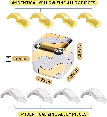 Miniatura 8 de Rompecabezas de metal 3D-Brain-Teaser Toys caja de juguetes geniales para niños, niños, adolescentes, adultos, herramientas para TDAH y alivio del