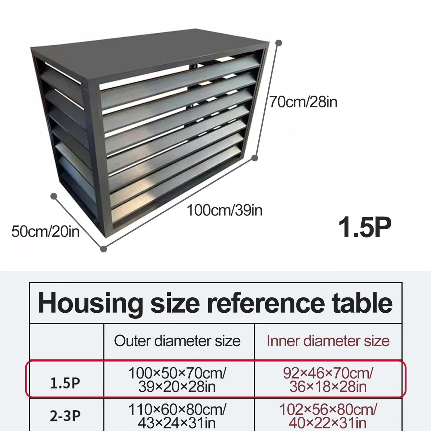 Aluminiowa osłona ogrodzenia klimatyzatora na zewnątrz, ochrona przed wzrokiem, do kosza na śmieci i sprzętu basenowego, trwała, odporna na warunki atmosferyczne, stylowy stojak na rośliny (biały)