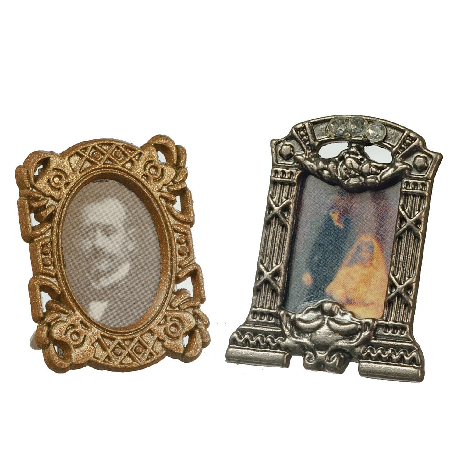 Melody Jane Dolls Houses Casa delle Bambole 4 Vittoriano Ritratto Immagini Dipinti Miniatura Opaco Dorato Cornici