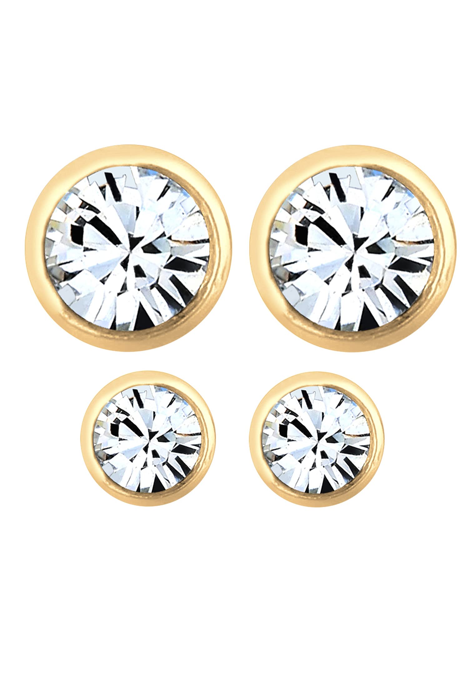 Elli Earrings Set 925 Sterling Silver Crystal