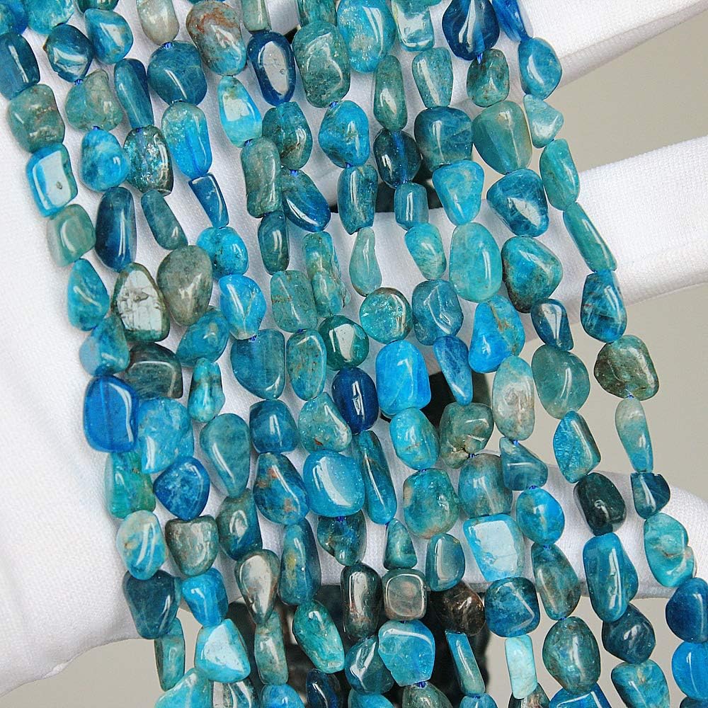MJDCB Natural Irregular Shape Stone Beads 4-8mm Apatite Gemstone Energy Cured for Jewelry Making Bracelet Necklaces - Image 3