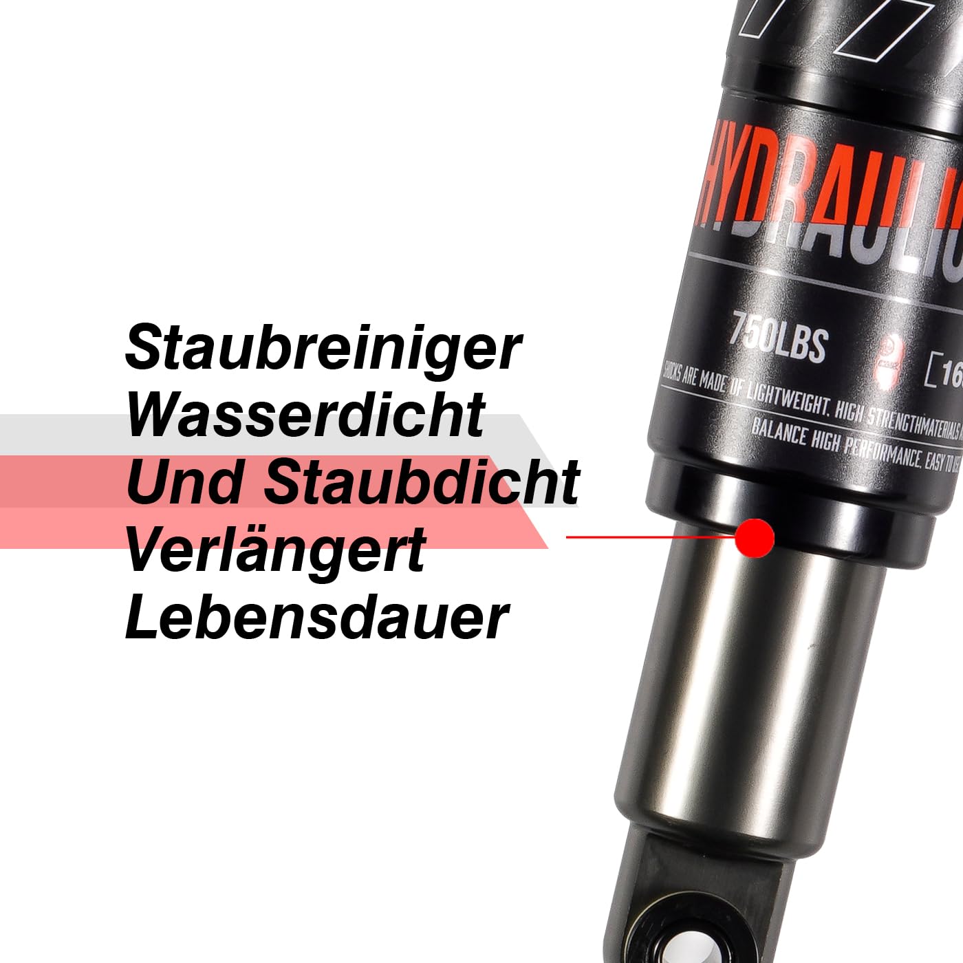 Fahrrad Stoßdämpfer Hinten, Fahrrad dämpfer 165mm x 750lbs für Mountainbike/Mtb/Mtn/ebike/Elektroroller/Dirtbike Hydraulische Shock Absorber.