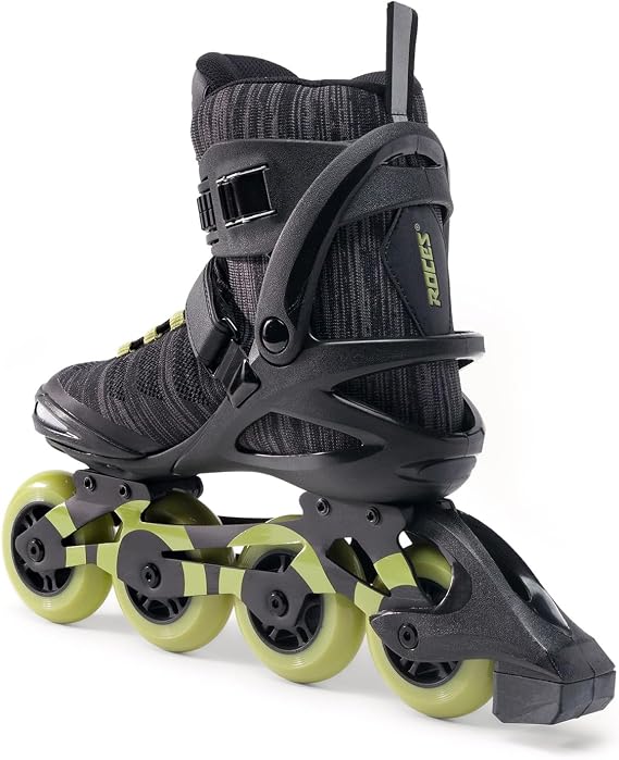 Roces Men's Warp Thread TIF Outdoor Breathable Fitness Comfortable Inline Skates | Memory Buckle, Easy Entry Boots, Glass Fiber Reinforced Shell 84mm 82A Wheels
