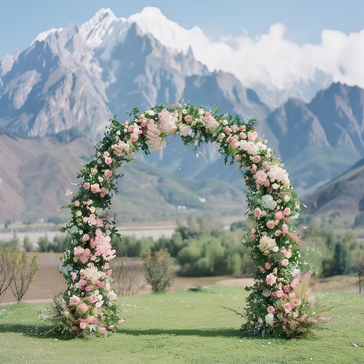 Arco da giardino in metallo 1,4 3,0 m, robusto supporto per piante rampicanti con base per rose, decorazione per matrimoni (nero, B0,8 x 2,0 m)