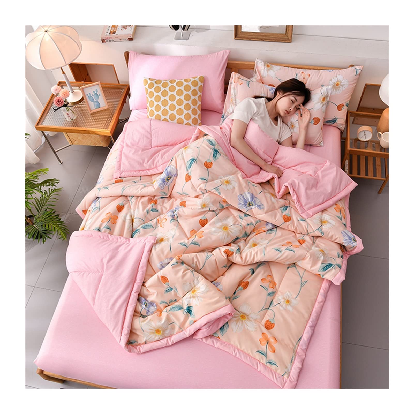 DUBTEDHOU Summer Blanket Lightweight Cooling Blanket Air Condition Summer Quilt Multicolor Multiple Sizes(A9,Quilt-100X150CM)