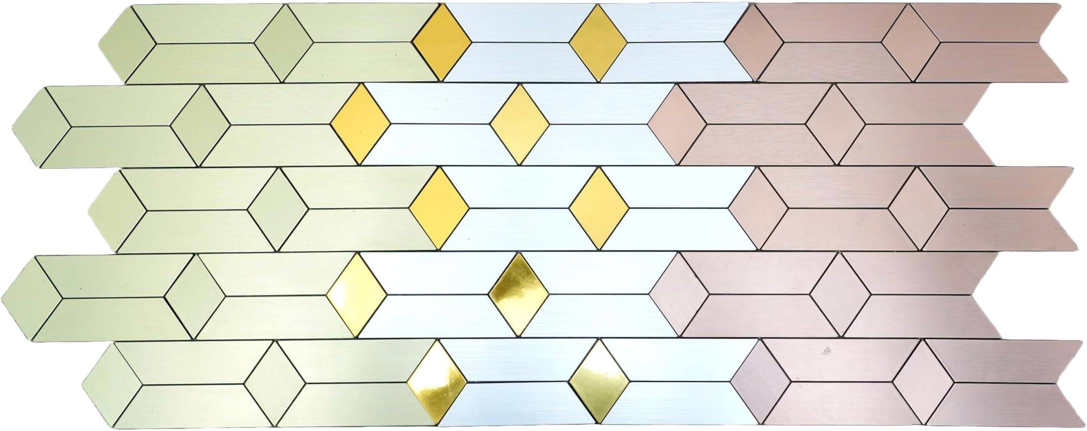 SPARKED 3D Mosaic Tile Stickers Wall Sticker Home Decor For Kitchen Bathroom | Kitchen Backsplash Tile | Peel And Stick Tile Metal Backsplash | Wall Decor Mosaics Tiles (Multicolor) | (Ws32 Pack Of 2)