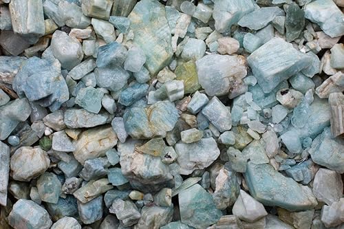 Fantasia Materiales 14 lb Aguamarina Natural Piedras en bruto de Pakistán, Piedra